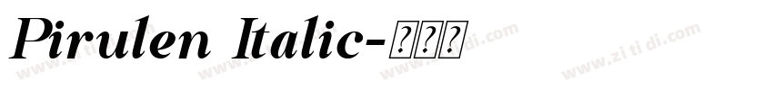 Pirulen Italic字体转换